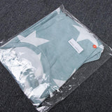 Maxbell Fashion Women Stars Print Round Neck Star Print Long Sleeve T-shirt M Green