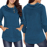 Women Plus Size Long Sleeve Hoodie Oversized Sweatshirt Casual Baggy S Blue