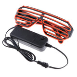 Maxbell LED Light Up Shutter Glasses Glow Rave Glasses 80s Disco DJ Dancer Costume Red
