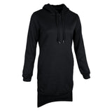 Maxbell Lady Sweatshirt Hooded Dress Long Sleeve Pullover Jumper Sweater Top S Black