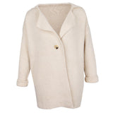 Maxbell Women's Solid Soft Open Front Knit Long Cardigan Outwear Sweater Coat Beige
