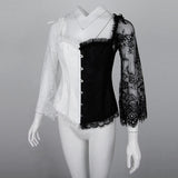 Maxbell Women Sexy Lingerie Lace Waist Cincher Overbust Corset Top Wedding Party L