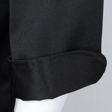 Chef Jackets Long Sleeves Coat Kitchen Uniforms for Women Men Black XL