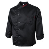 Maxbell Chef Jackets Long Sleeves Coat Kitchen Uniforms for Women Men Black 3XL