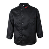 Maxbell Chef Jackets Long Sleeves Coat Kitchen Uniforms for Women Men Black 3XL