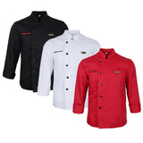 Chef Jacket Coat Uniform Long Sleeve Hotel Kitchen Cook Apparel M Red