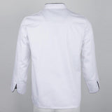 Unisex Chef Coat with Long Sleeve Restaurant Hotel Cook Uniforms White L