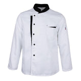 Maxbell Long Sleeves Chef Jacket Coat Hotel Waiters Kitchen Uniform Tops White 2XL