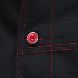 Maxbell Stitched Chef Jacket Coat Hotel Waiters Kitchen Uniform Long Sleeves M Black