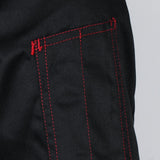 Maxbell Stitched Chef Jacket Coat Hotel Waiters Kitchen Uniform Long Sleeves M Black