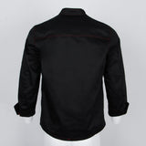 Maxbell Stitched Chef Jacket Coat Hotel Waiters Kitchen Uniform Long Sleeves 2XL Black