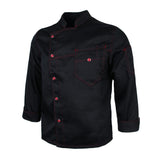 Maxbell Stitched Chef Jacket Coat Hotel Waiters Kitchen Uniform Long Sleeves 2XL Black