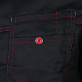 Maxbell Stitched Chef Jacket Coat Hotel Waiters Kitchen Uniform Long Sleeves 3XL Black