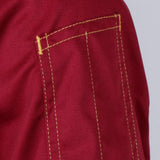 Maxbell Stitched Chef Jacket Coat Hotel Waiters Kitchen Uniform Long Sleeves L Red