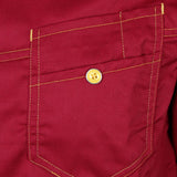 Maxbell Stitched Chef Jacket Coat Hotel Waiters Kitchen Uniform Long Sleeves L Red