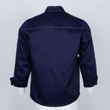 Maxbell Stitched Chef Jacket Coat Hotel Waiters Kitchen Uniform Long Sleeves 2XL Navy Blue