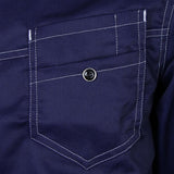 Maxbell Stitched Chef Jacket Coat Hotel Waiters Kitchen Uniform Long Sleeves 2XL Navy Blue