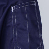 Maxbell Stitched Chef Jacket Coat Hotel Waiters Kitchen Uniform Long Sleeves 2XL Navy Blue