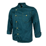 Maxbell Stitched Chef Jacket Coat Hotel Waiters Kitchen Uniform Long Sleeves 3XL Deep Green