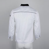 Maxbell Unisex Chef Jackets Waiter Suit Coat Long Sleeves Chef Uniforms L White