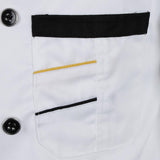 Maxbell Unisex Chef Jackets Waiter Suit Coat Long Sleeves Chef Uniforms L White