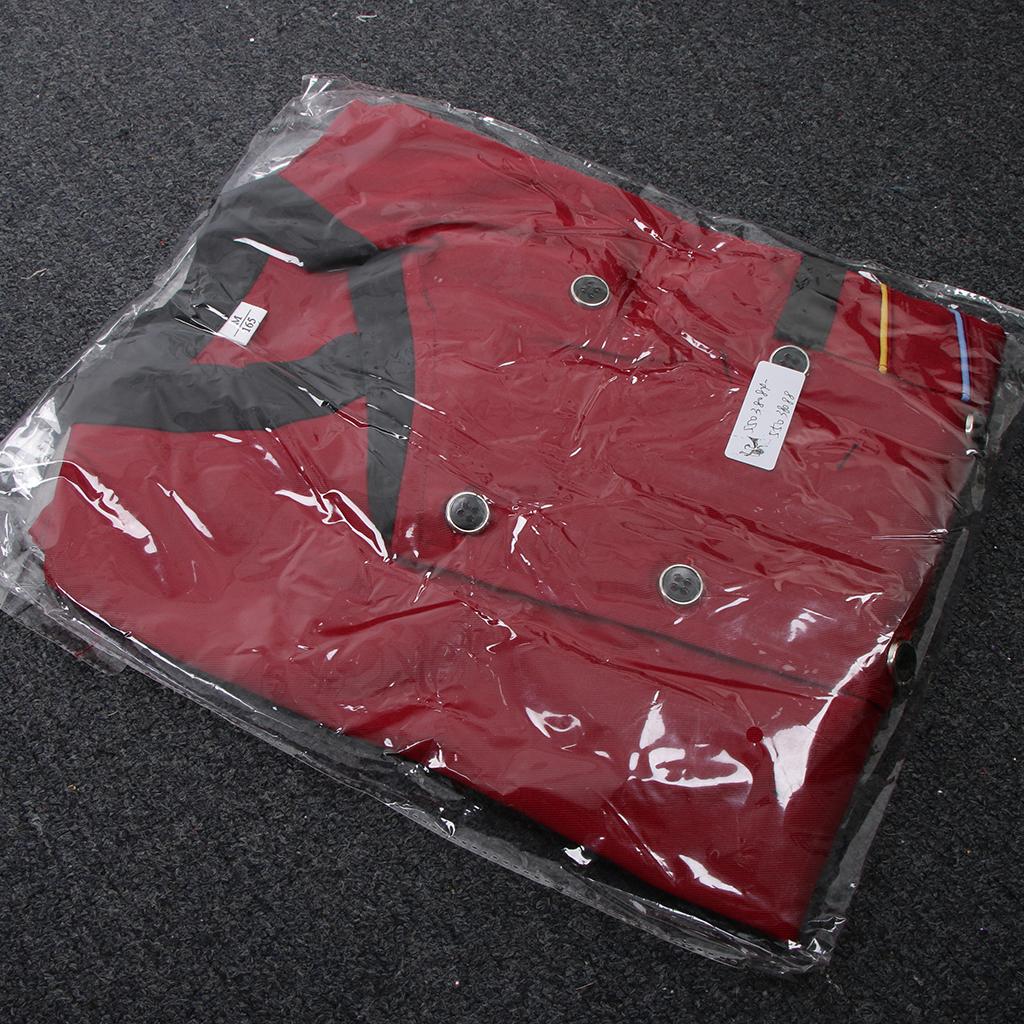 Maxbell Unisex Chef Jackets Waiter Suit Coat Long Sleeves Chef Uniforms M Red
