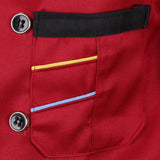 Maxbell Unisex Chef Jackets Waiter Suit Coat Long Sleeves Chef Uniforms L Red