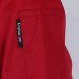 Maxbell Unisex Chef Jacket Coat Long Sleeves Oblique Led Package Margin 3XL Red