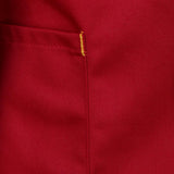 Maxbell Unisex Chef Jacket Coat Long Sleeves Oblique Led Package Margin 3XL Red