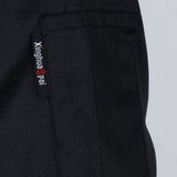 Maxbell Unisex Chef Jacket Coat Long Sleeves Oblique Led Package Margin XL Black