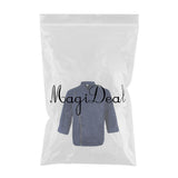 Maxbell Unisex Chef Jacket Coat Long Sleeves Oblique Led Package Margin L Blue
