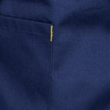 Maxbell Unisex Chef Jacket Coat Long Sleeves Oblique Led Package Margin L Blue