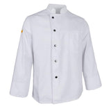 Maxbell Chefs Jacket Catering Uniforms Unisex Long Sleeves Work Clothes L White