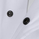 Maxbell Chefs Jacket Catering Uniforms Unisex Long Sleeves Work Clothes L White