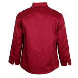 Maxbell Chefs Jacket Catering Uniforms Unisex Long Sleeves Work Clothes 3XL Red
