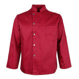 Maxbell Chefs Jacket Catering Uniforms Unisex Long Sleeves Work Clothes 3XL Red