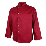 Maxbell Chefs Jacket Catering Uniforms Unisex Long Sleeves Work Clothes 3XL Red