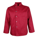 Maxbell Chefs Jacket Catering Uniforms Unisex Long Sleeves Work Clothes 3XL Red
