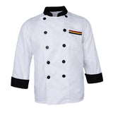 Men Women Long Sleeve Chef Apparel Chef Jacket Coat Cook Uniform White M