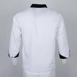 Men Women Long Sleeve Chef Apparel Chef Jacket Coat Cook Uniform White M