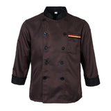 Men Women Long Sleeve Chef Apparel Chef Jacket Coat Cook Uniform Coffee L