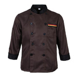 Maxbell Men Women Long Sleeve Chef Apparel Chef Jacket Coat Cook Uniform Coffee XL