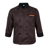 Maxbell Men Women Long Sleeve Chef Apparel Chef Jacket Coat Cook Uniform Coffee XL
