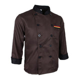 Maxbell Men Women Long Sleeve Chef Apparel Chef Jacket Coat Cook Uniform Coffee XL