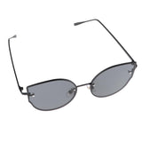 Women Vintage Cat Eye UV400 Sunglasses Eyewear Designer Black-Grey