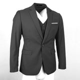 Mens 3-Piece Suit Slim Fit One Button Blazer Jacket Vest Pants Set L Gray