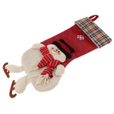 Maxbell Christmas Stocking 3D Plush Cuff Socks Bag for Party Decoration Accessory 02