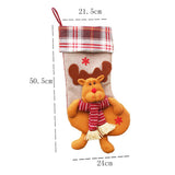 Maxbell Christmas Stocking 3D Plush Cuff Socks Bag for Party Decoration Accessory 03