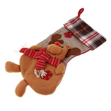 Maxbell Christmas Stocking 3D Plush Cuff Socks Bag for Party Decoration Accessory 03