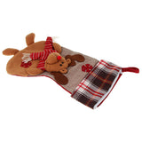 Maxbell Christmas Stocking 3D Plush Cuff Socks Bag for Party Decoration Accessory 03